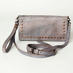 Never Mind! Leather Studded Crossbody Convertible Wallet - NWT